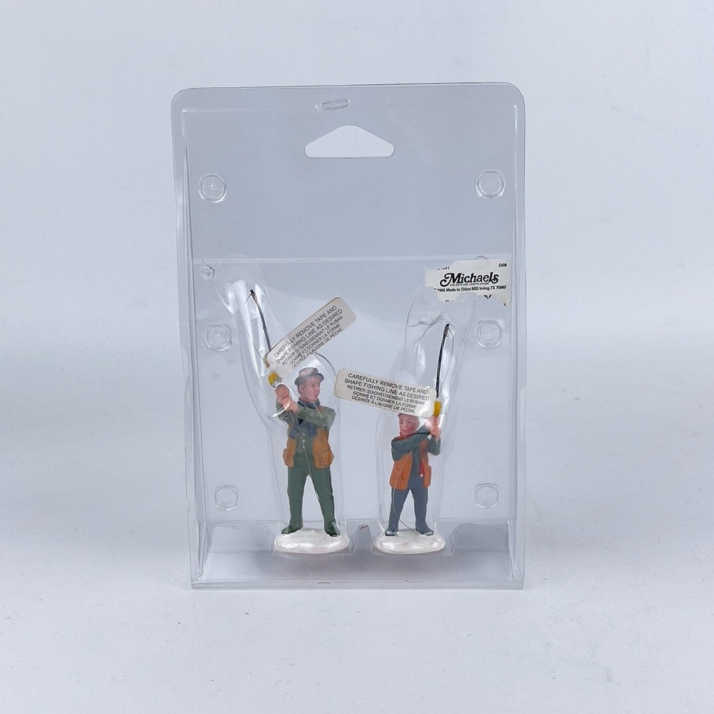 Set of 2 Lemax 2005 Flyfishing with Dad‎ Collectable Holiday Action Figure